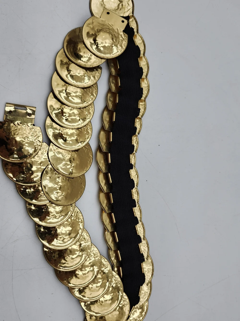 Vintage Gold Coin Accent Elastic Waist Belt